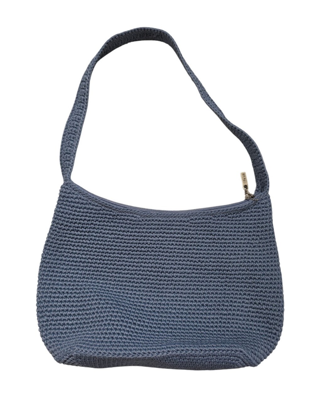 The Sak Classic Hand-Crochet Hobo Shoulder Bag - Slate Blue Denim